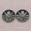 Souvenir Custom Metall Schädel Emaille Präge Münze